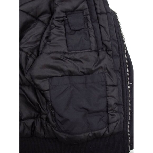 Vtg 90s LL Cool J Bomber Jacket Mens Large Black Quilt Lined Nylon Heavyweight - Picture 8 of 15